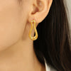 Wholesale Metal Geometric Earrings 316L Stainless Steel Electroplating Musical Note Design For Women