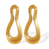 Wholesale Metal Geometric Earrings 316L Stainless Steel Electroplating Musical Note Design For Women