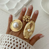 Wholesale Metal Geometric Electroplated Open Ring For Women