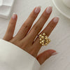 Wholesale Metal Geometric Electroplated Open Ring For Women