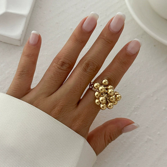 Wholesale Metal Geometric Electroplated Open Ring For Women