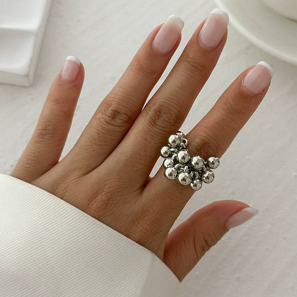 Wholesale Metal Geometric Electroplated Open Ring For Women