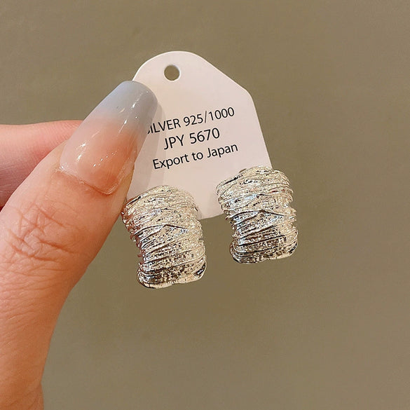 Wholesale Metal Geometric Exaggerated Retro Electroplated Earrings For Women