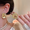 Wholesale Metal Geometric Exaggerated Stylish Electroplated Women's Earrings