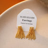 Wholesale Metal Geometric Fireworks Tassel Earrings For Women Copper Electroplated