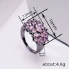 Wholesale Metal Geometric Floral Ring For Women Copper Material With Zirconia Design