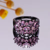 Wholesale Metal Geometric Floral Ring For Women Copper Material With Zirconia Design