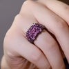 Wholesale Metal Geometric Floral Ring For Women Copper Material With Zirconia Design