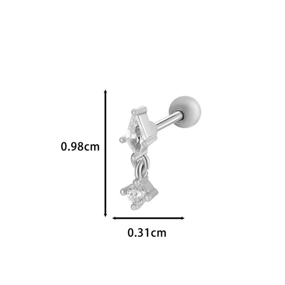 Wholesale Metal Geometric Flower Pendant Earrings With Electroplating For Women