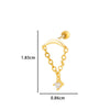Wholesale Metal Geometric Flower Pendant Earrings With Electroplating For Women
