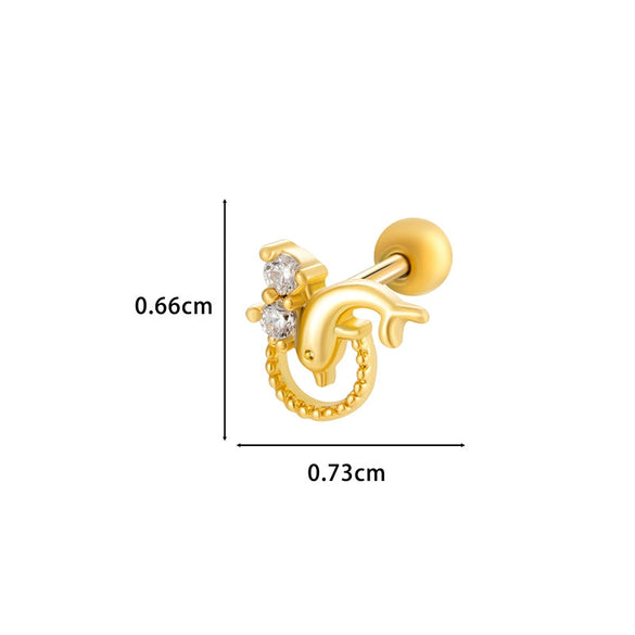 Wholesale Metal Geometric Flower Pendant Earrings With Electroplating For Women