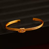 Wholesale Metal Geometric Goldplated Doublelayer Knotted Open Bracelet For Women