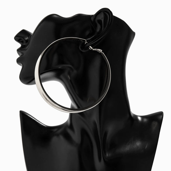 Wholesale Metal Geometric Hollow Exaggerated Women's Earrings With Electroplating