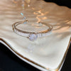 Wholesale Metal Geometric Inlaid Zircon Bracelet Light Luxury Jewelry