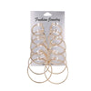 Wholesale Metal Geometric Large Hoop Earrings Set Electroplated