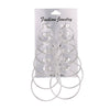 Wholesale Metal Geometric Large Hoop Earrings Set Electroplated