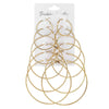 Wholesale Metal Geometric Large Hoop Earrings Set Electroplated