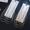 Wholesale Metal Geometric Large Hoop Earrings Set Electroplated