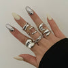 Wholesale Metal Geometric Liquid Lava Open Ring For Women With Electroplating