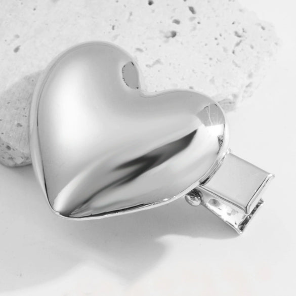 Wholesale Metal Geometric Love Flower Hairpin Duckbill Clip For Women
