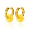 Wholesale Metal Geometric Natural Stone Earrings With Electroplating For Women