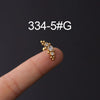 Wholesale Metal Geometric Natural Style Electroplated Stainless Steel Puncture Earrings