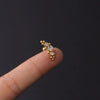 Wholesale Metal Geometric Natural Style Electroplated Stainless Steel Puncture Earrings