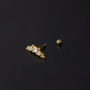 Wholesale Metal Geometric Natural Style Electroplated Stainless Steel Puncture Earrings