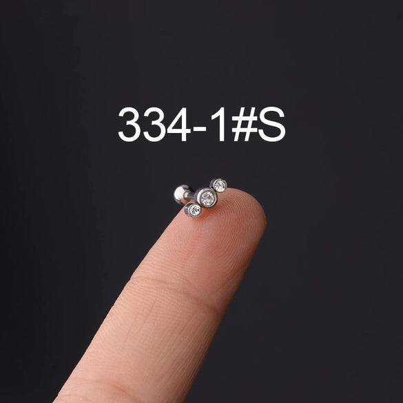 Wholesale Metal Geometric Natural Style Electroplated Stainless Steel Puncture Earrings