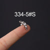 Wholesale Metal Geometric Natural Style Electroplated Stainless Steel Puncture Earrings