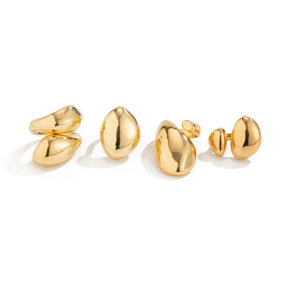 Wholesale Metal Geometric Open Ring With Electroplating For Women Ins Style
