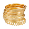 Wholesale Metal Geometric Open Stacked Bracelets Electroplated Unisex Retro Style