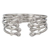 Wholesale Metal Geometric Open Stacked Bracelets Electroplated Unisex Retro Style