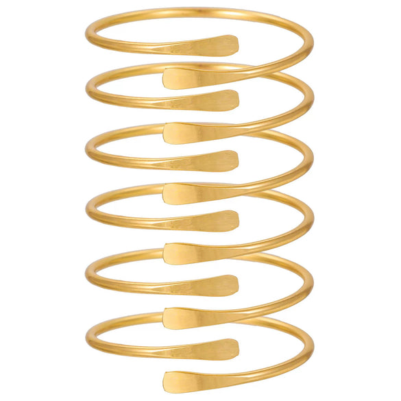 Wholesale Metal Geometric Open Stacked Bracelets Electroplated Unisex Retro Style