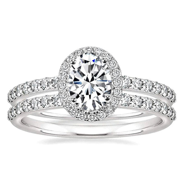 Wholesale Metal Geometric Oval Women's Highend Fashion Ring Copper Electroplated With Zirconia
