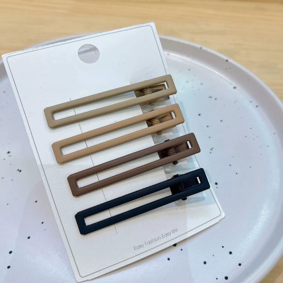 Wholesale Metal Geometric Painting Women's Candy Color Duckbill Hair Clip