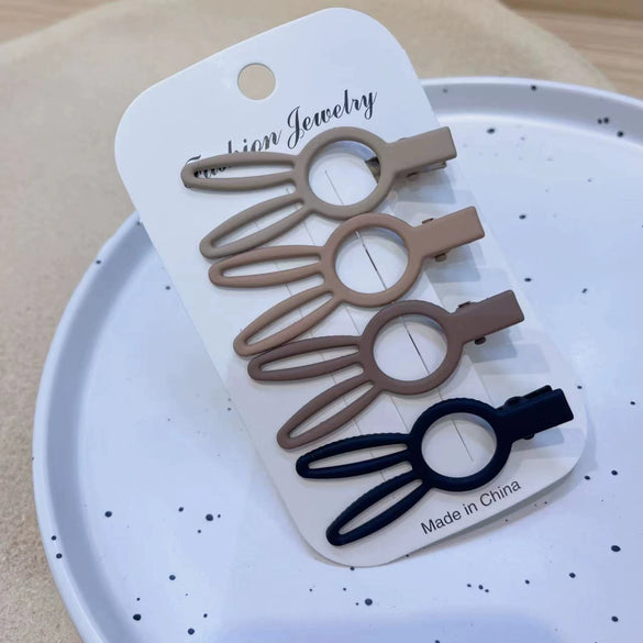 Wholesale Metal Geometric Painting Women's Candy Color Duckbill Hair Clip