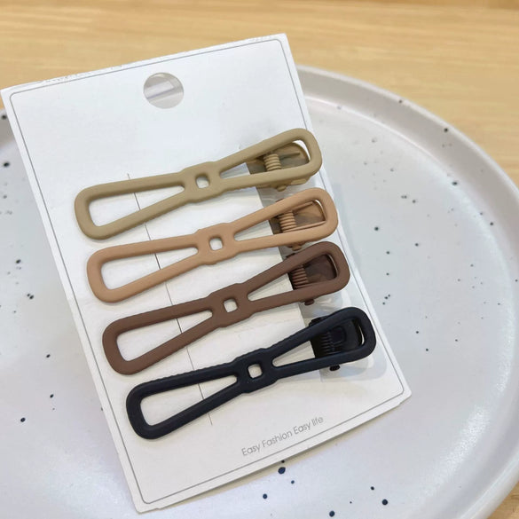 Wholesale Metal Geometric Painting Women's Candy Color Duckbill Hair Clip