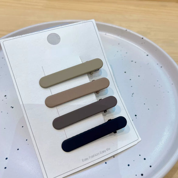 Wholesale Metal Geometric Painting Women's Candy Color Duckbill Hair Clip