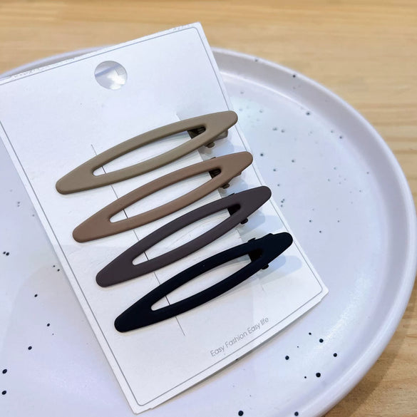 Wholesale Metal Geometric Painting Women's Candy Color Duckbill Hair Clip