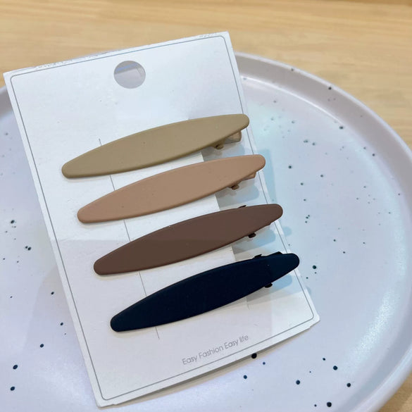Wholesale Metal Geometric Painting Women's Candy Color Duckbill Hair Clip
