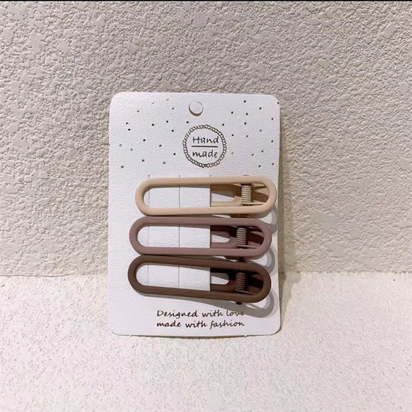 Wholesale Metal Geometric Painting Women's Candy Color Duckbill Hair Clip