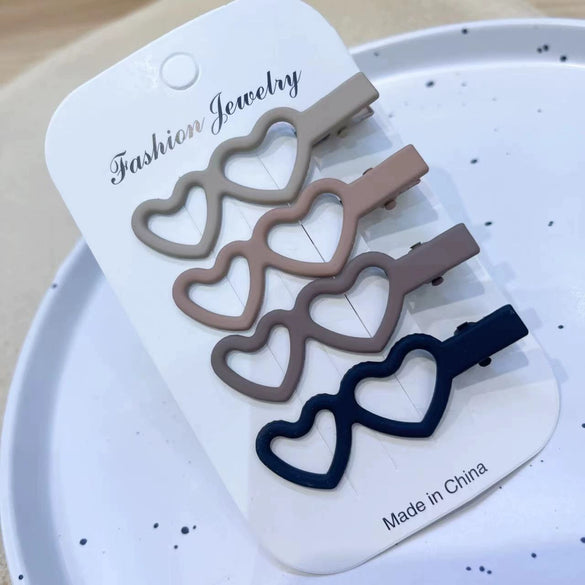 Wholesale Metal Geometric Painting Women's Candy Color Duckbill Hair Clip