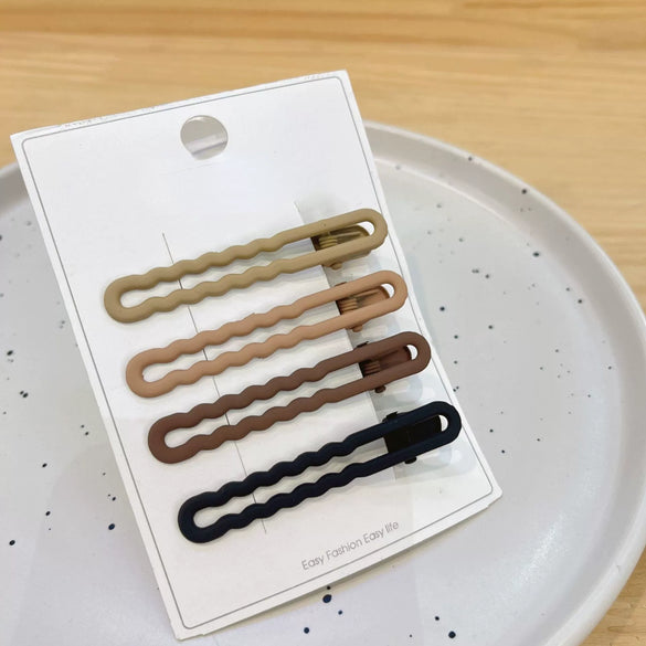 Wholesale Metal Geometric Painting Women's Candy Color Duckbill Hair Clip