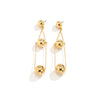 Wholesale Metal Geometric Pattern Electroplated Cold Style Ball Earrings Unisex