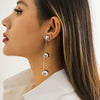 Wholesale Metal Geometric Pattern Electroplated Cold Style Ball Earrings Unisex