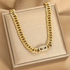 Wholesale Metal Geometric Pendant Necklace For Women With Stainless Steel Pendant And Electroplating Treatment