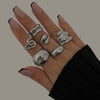 Wholesale Metal Geometric Pleated Open Ring For Women With Electroplating Treatment