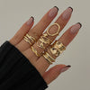 Wholesale Metal Geometric Pleated Open Ring For Women With Electroplating Treatment
