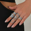 Wholesale Metal Geometric Pleated Open Ring For Women With Electroplating Treatment